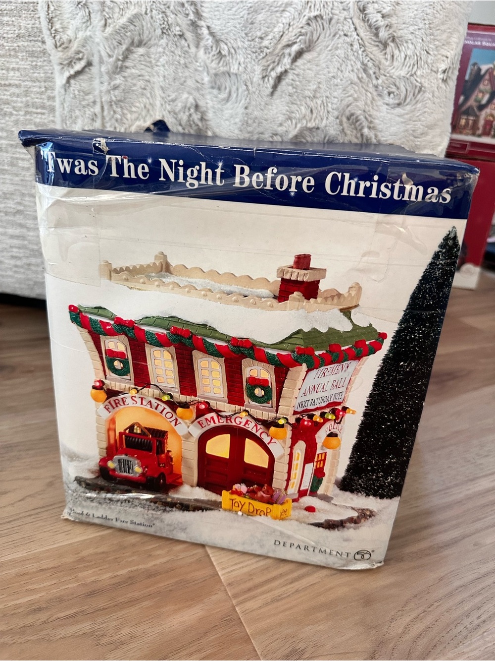 Vintage Department 56 Fire Station Christmas Village House